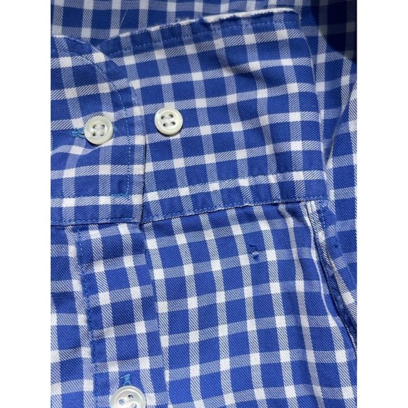 Hugo Boss blue gingham plaid button down shirt size 40‎ - Picture 6 of 7